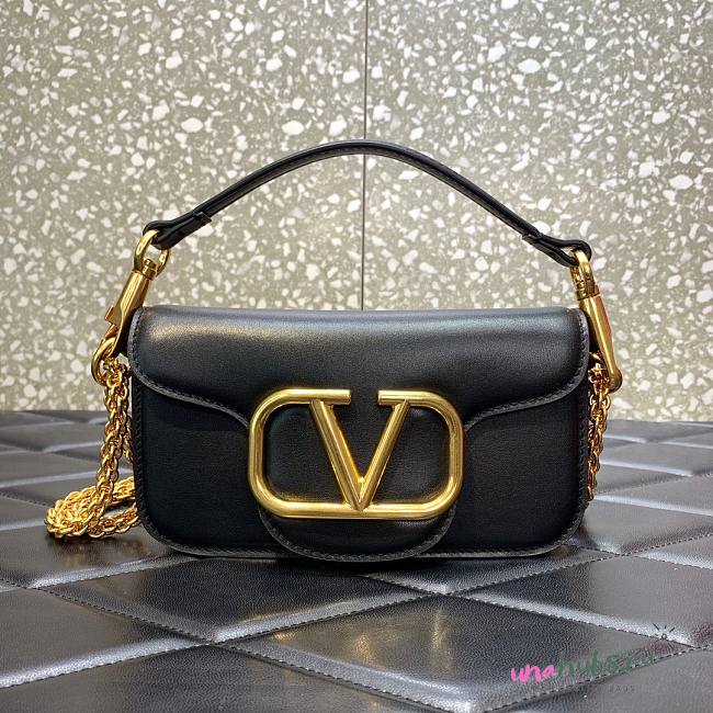 Valentino Garavani small Locò black bag - 1