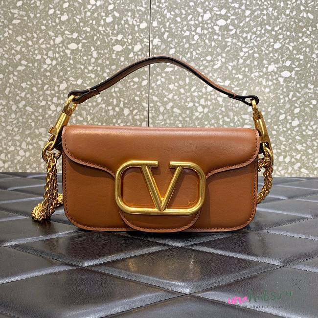 Valentino Garavani small Locò brown bag - 1