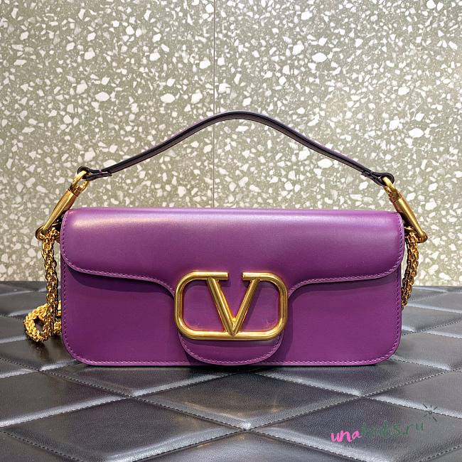 Valentino Garavani Locò purple large bag - 1