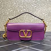 Valentino Garavani Locò purple large bag - 1