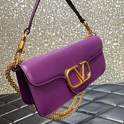 Valentino Garavani Locò purple large bag - 4