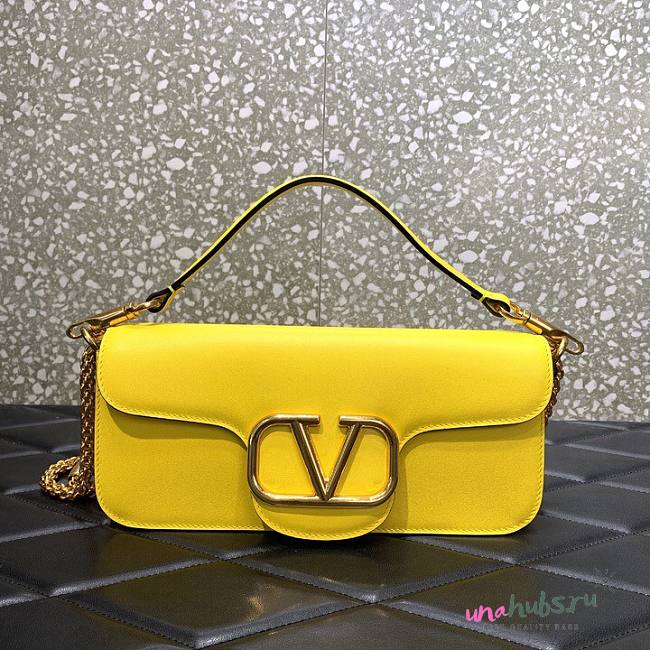 Valentino Garavani Locò yellow large bag - 1