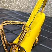 Valentino Garavani Locò yellow large bag - 4