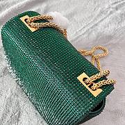 Valentino Garavani One Stud embroidered green mini bag - 6