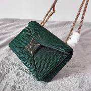 Valentino Garavani One Stud embroidered green mini bag - 2