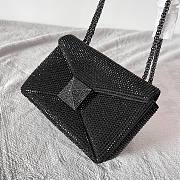 Valentino Garavani One Stud embroidered black mini bag - 5