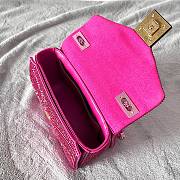 Valentino Garavani One Stud embroidered pink mini bag - 5