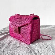 Valentino Garavani One Stud embroidered pink mini bag - 3