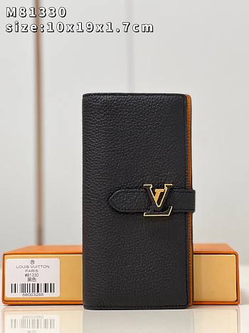 Louis Vuitton Vertical long black wallet 