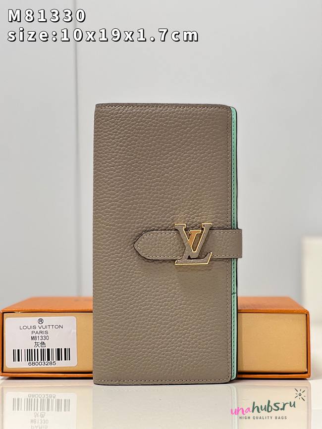 Louis Vuitton Vertical long gray wallet - 1