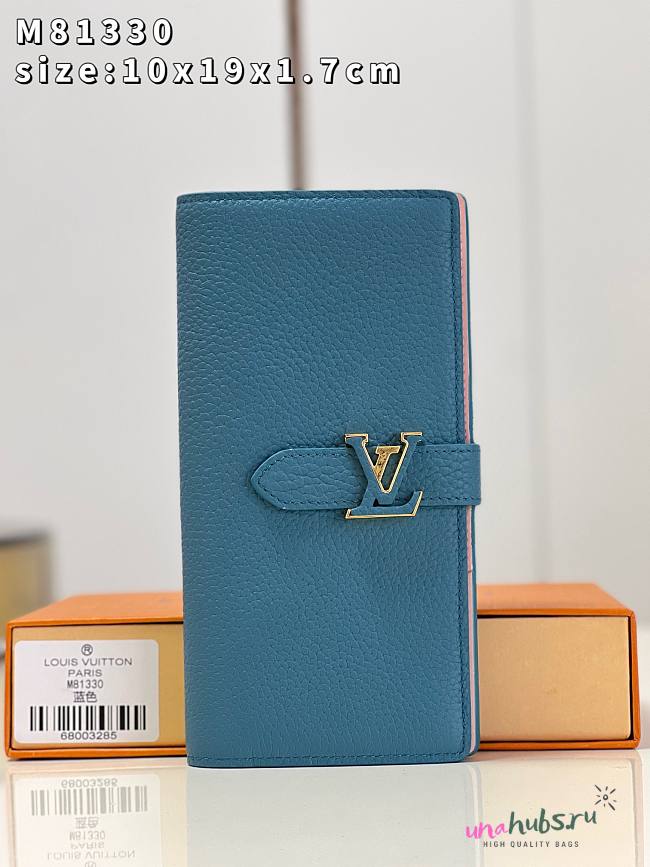 Louis Vuitton Vertical long blue wallet - 1