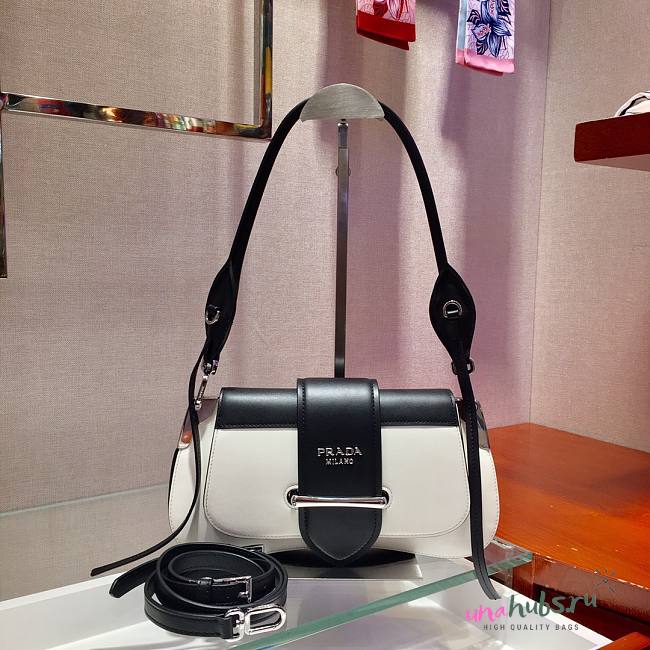 Prada White & Black Sidonie Shoulder Bag - 1