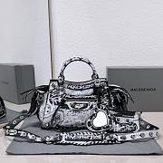 BALENCIAGA Neo Cagole City XS black leather tote bag - 1