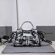 BALENCIAGA Neo Cagole City XS black leather tote bag - 4