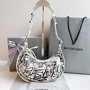 Balenciaga Le Cagole white graffiti XS shoulder bag - 6