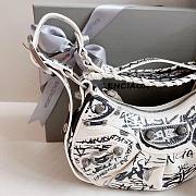 Balenciaga Le Cagole white graffiti XS shoulder bag - 2