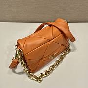 Prada System Nappa Patchwork Orange Shoulder Bag - 4