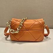 Prada System Nappa Patchwork Orange Shoulder Bag - 3