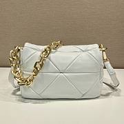 Prada System Nappa Patchwork White Shoulder Bag - 3