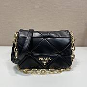 Prada System Nappa Patchwork Black Shoulder Bag  - 1