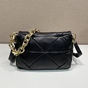 Prada System Nappa Patchwork Black Shoulder Bag  - 2