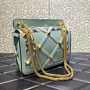 VALENTINO Garavani Stud blue nylon bag - 3