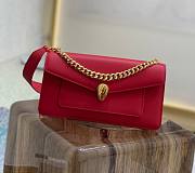 Bvlgari Serpentine east-west maxi chain red shoulder bag - 1