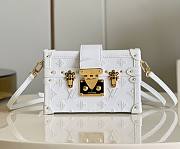 Louis Vuitton Petite Malle white calfskin leather bag - 1