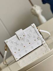 Louis Vuitton Petite Malle white calfskin leather bag - 5