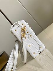 Louis Vuitton Petite Malle white calfskin leather bag - 2