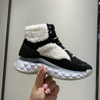 Chanel Shearling CC Boot Shoes