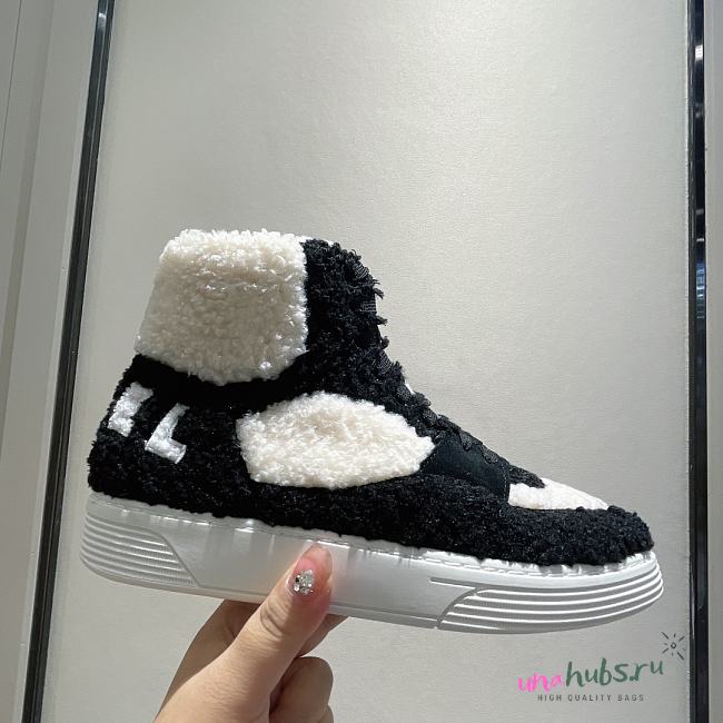 Chanel High Top Shearling Sneakers - 1