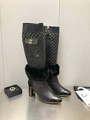 Chanel high shearling boots - 3