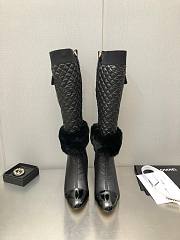 Chanel high shearling boots - 5