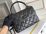 Chanel Large Trendy CC Bag so black lambskin bag - 4