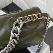 Chanel 19 Flap Lambskin Green Silver Hardware 30cm Bag - 2