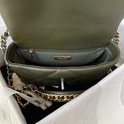 Chanel 19 Flap Lambskin Green Silver Hardware 26cm Bag - 6