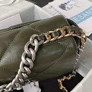 Chanel 19 Flap Lambskin Green Silver Hardware 26cm Bag - 2