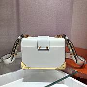 Prada Cahier white leather shoulder bag 1BD045 - 2