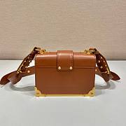 Prada Cahier brown leather shoulder bag 1BD045 - 3