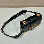 Prada Cahier black leather shoulder bag 1BD045 - 6