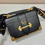 Prada Cahier black leather shoulder bag 1BD045 - 3