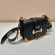 Prada Cahier black leather shoulder bag 1BD045 - 5