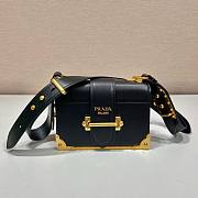 Prada Cahier black leather shoulder bag 1BD045 - 1