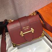 Prada Cahier red leather 1BD045 shoulder bag - 3