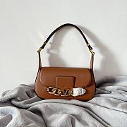 Valentino Garavani VLOGO chain brown leather bag - 4