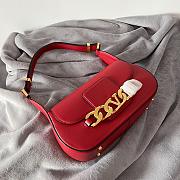 Valentino Garavani VLOGO chain red leather bag - 1