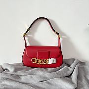 Valentino Garavani VLOGO chain red leather bag - 3