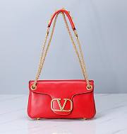 Valentino Garavani Stud Sign red leather bag - 1