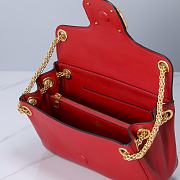 Valentino Garavani Stud Sign red leather bag - 6